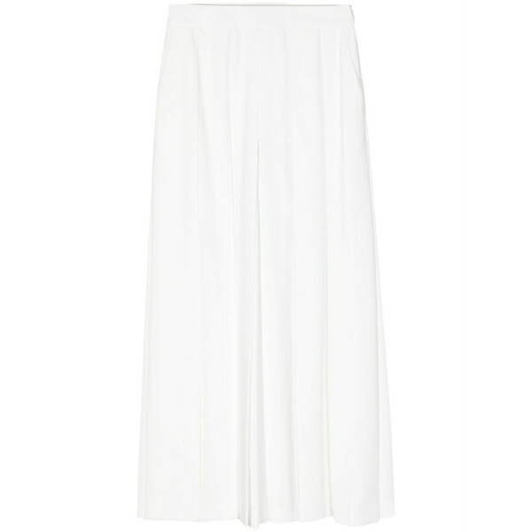 ジュン・ジー レディース カジュアルパンツ ボトムス Pleated wide-leg trousers White