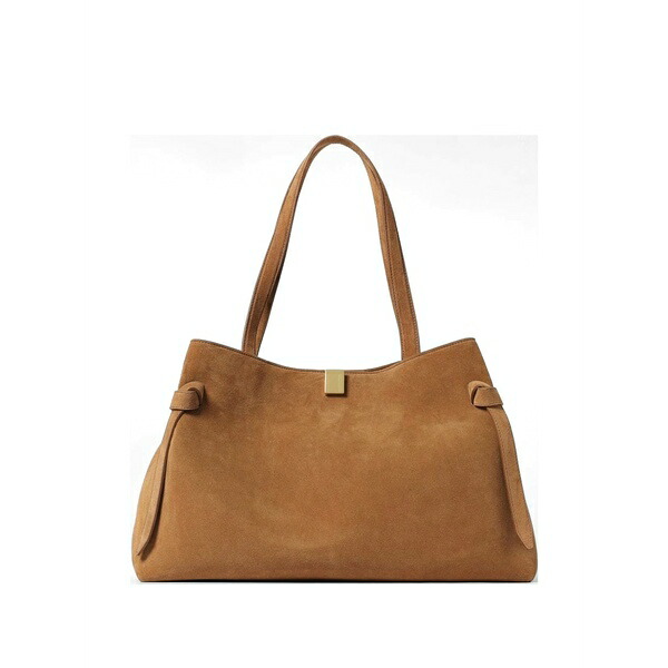 ユゼフィ レディース トートバッグ バッグ Gyoza knotted suede tote bag Brown