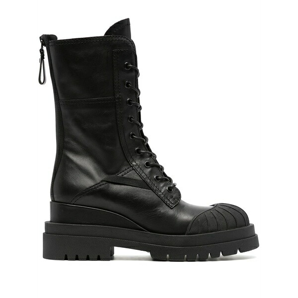 プレミアータ レディース ブーツ シューズ Yukon lace-up leather boots Black