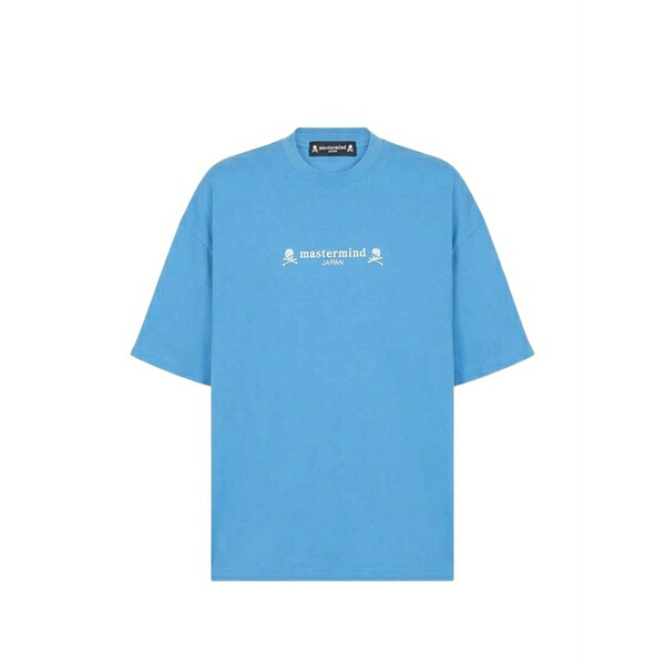 マスターマインド・ジャパン メンズ Tシャツ トップス Mj skull-embroidery t-shirt Blue|asty
