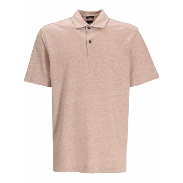 元締め メンズ スポーツシャツ トップス M??lange-effect short-sleeve polo shirt Neutrals