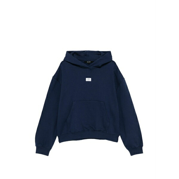 スビ レディース パーカー・スウェットシャツ アウター Kangaroo-pocket hoodie Blue