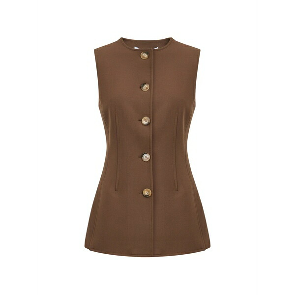 ヴェロニカ ベアード レディース 上衣＆上衣 アウター Jessup buttoned waistcoat Brown