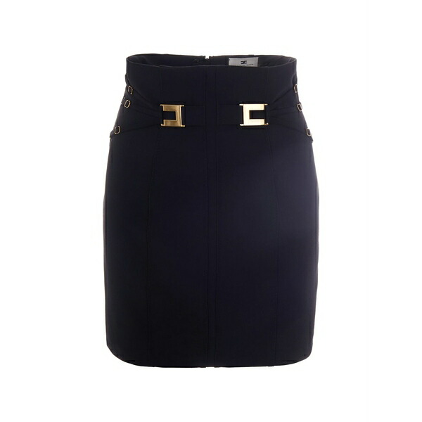 エリザベスフランキ レディース スコート ボトムス Buckle-detail skirt Black スカート-レディースファッション
