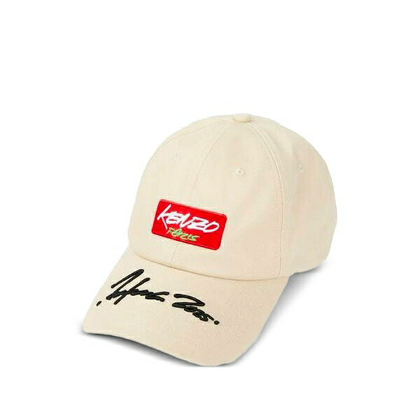 ケンゾー メンズ かぶり笠 付属品 Logo-patch baseball cap White