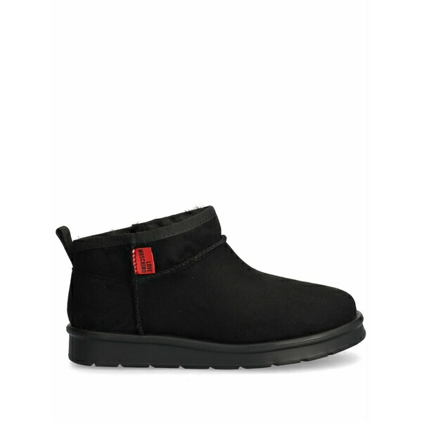 優しいこと モスキーノ レディース ブーツ シューズ Logo-patch boots Black