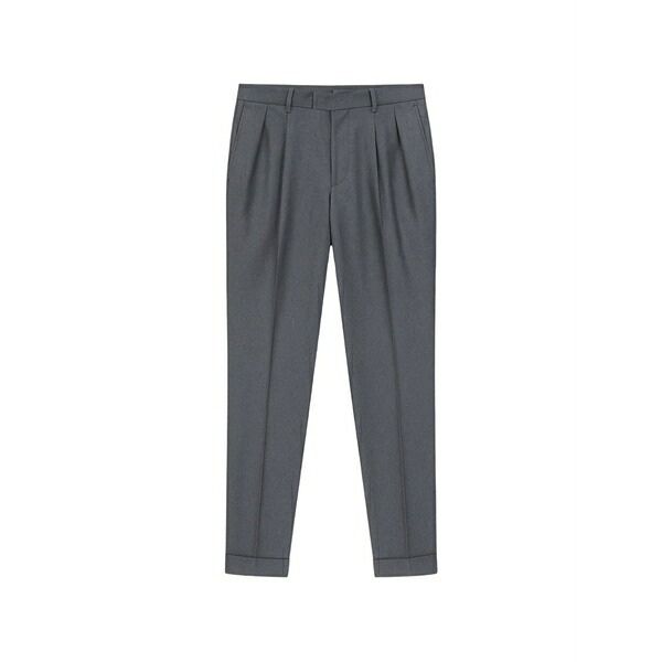 PTトリノ メンズ 心地好いズボン下 ボトムス Pleated-design trousers Grey