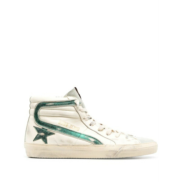 ゴールデングース メンズ スニーカー シューズ Slide distressed high-top sneakers Neutrals｜asty