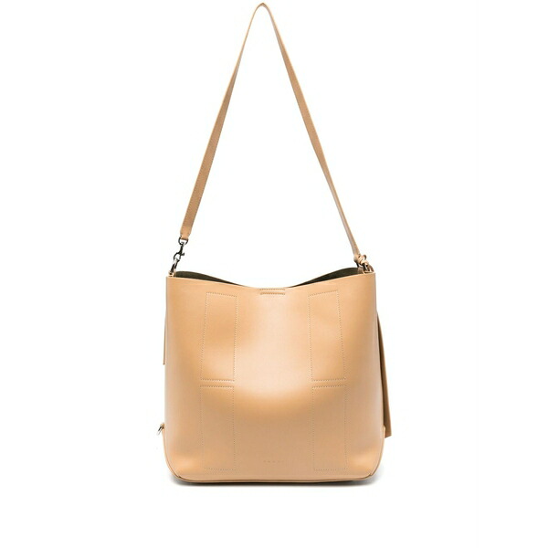 ホー火器 レディース ショルダーバッグ 御徒面子 Medium leather shoulder bag Neutrals