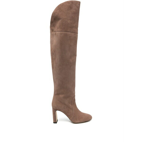 スチュアート ワイツマン レディース ブーツ シューズ Suede knee-high boots Neutrals|asty