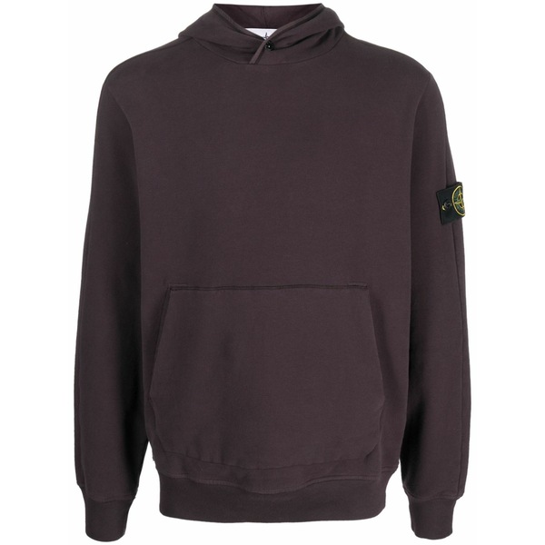 ストーンアイランド メンズ パーカー・スウェットシャツ アウター Compass-patch cotton hoodie Purple