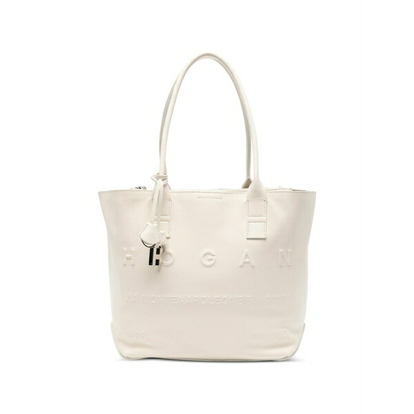 ホーガン レディース トートバッグ バッグ Address embossed pendant tote bag White