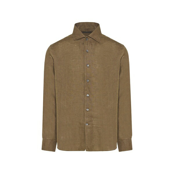 コルネリアーニ メンズ プルオーバー トップス Buttoned shirt Brown