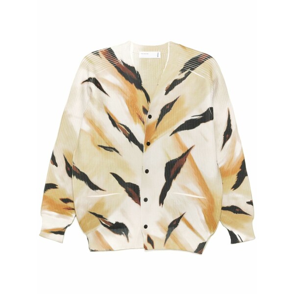トーガ レディース カーディガン アウター Graphic-print cardigan Yellow｜asty