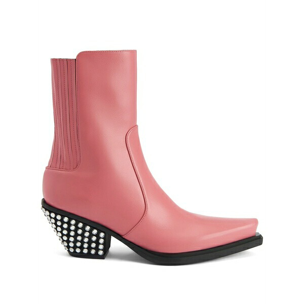 ジュゼッペザノッティ レディース ブーツ シューズ 75mm yanhira crystal-embellished ankle boots Pink｜asty