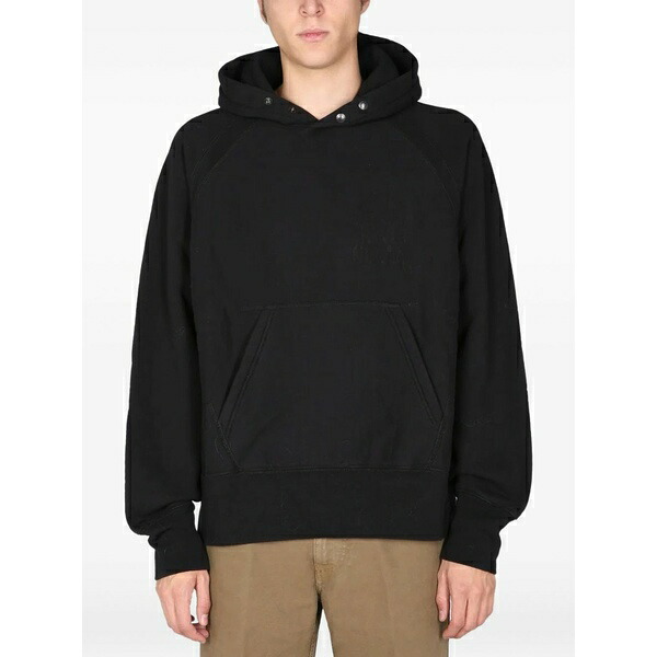 エンジニアガーメンツ メンズ パーカー・スウェットシャツ アウター Snap-button hoodie Black