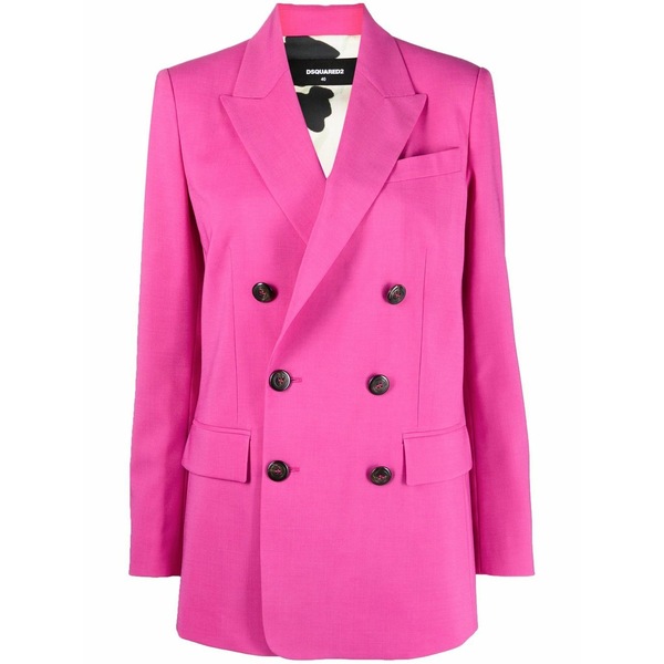 ディースクエアード レディース 上衣＆上衣 アウター Peak-lapel double-breasted blazer Pink