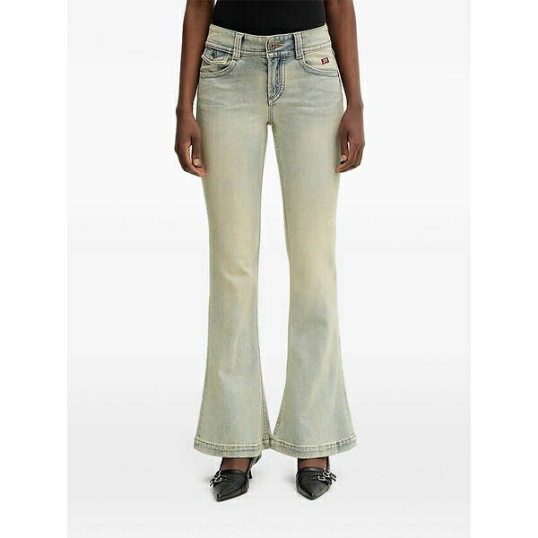 ミス シックスティ レディース デニムパンツ ボトムス Zip-pocket flared jeans Blue