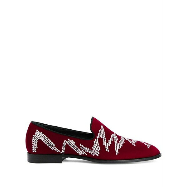 ジュゼッペザノッティ メンズ スリッポン・ローファー シューズ Jareth shake embellished loafers Red