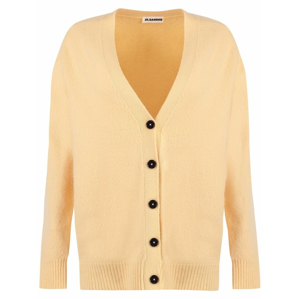 ジル・サンダー レディース ジレー アウター Merino wool cardigan Yellow