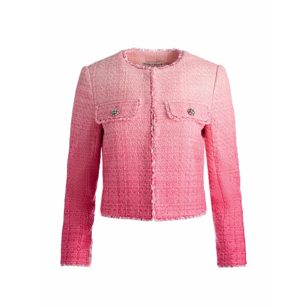 アリス アンド オリビア レディース 上衣＆上衣 アウター Dumont tweed jacket Pink