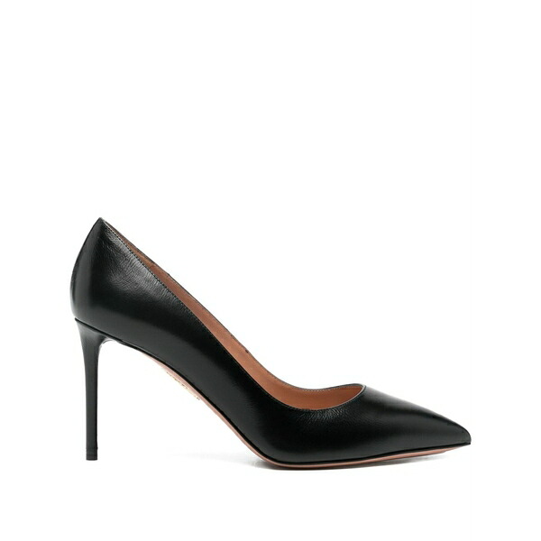 アクアズーラ レディース パンプス シューズ 85粍 purist pointed pumps Black
