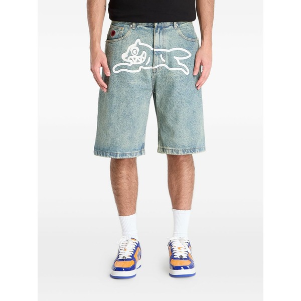 アイスクリーム メンズ カジュアルパンツ ボトムス Running dog denim shorts Blue｜asty