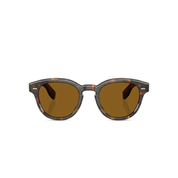 オリバーピープルズ レディース 黒眼鏡＆アイウェア 付属物 Cary grant round sunglasses Brown