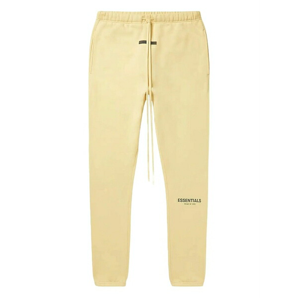 エフオージーエッセンシャルズ メンズ 心地好いズボン下 ボトムス Elasticated-waistband track-pants Yellow