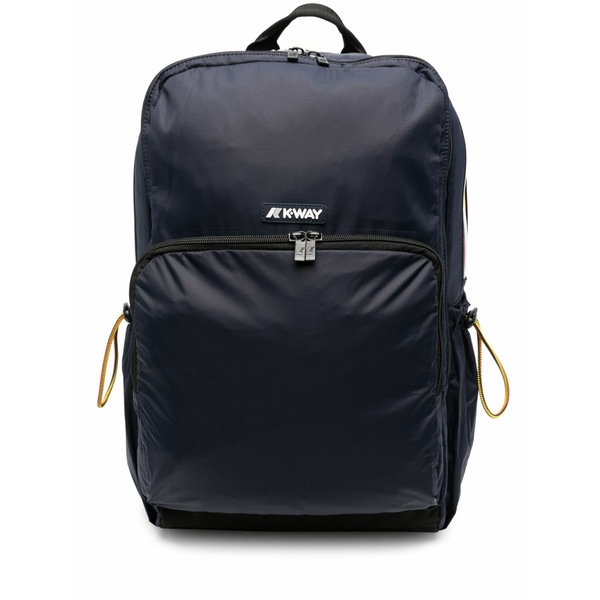 ケイウェイ メンズ バックパック・リュックサック バッグ Logo-patch drawstring backpack Blue|asty