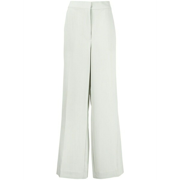 カルバンクライン レディース カジュアルパンツ ボトムス Twill wide-leg trousers Green