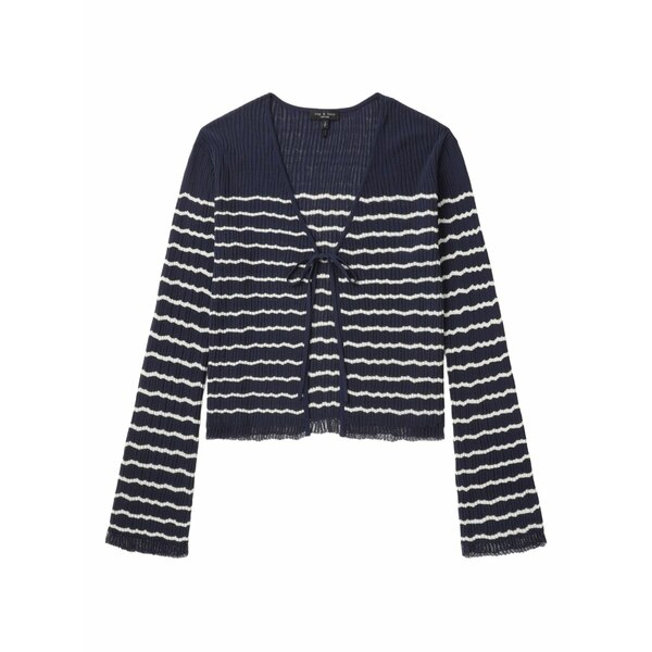 ラグアンドボーン レディース ジレー アウター Tie-front striped cardigan Blue