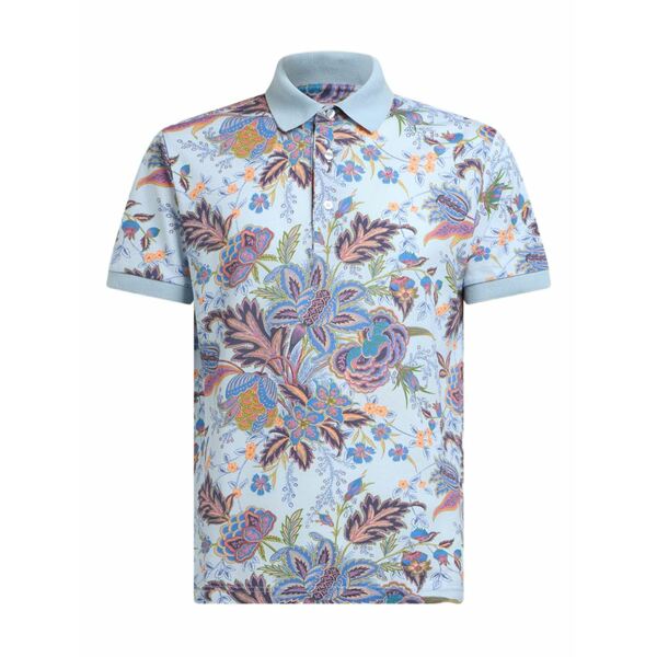 エトロ メンズ スポーツシャツ トップス Cotton polo shirt  Blue