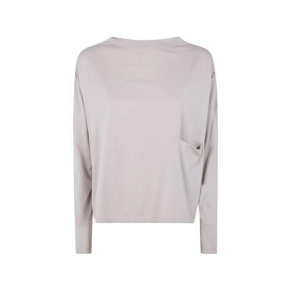 聖処女マリア レディース プルオーバー トップス Draped-pocket t-shirt Neutrals