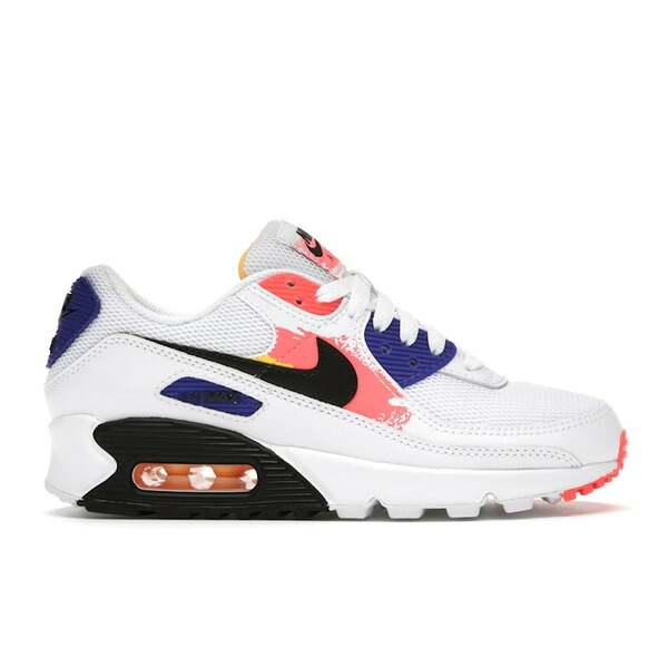 Nike ナイキ レディース スニーカー 【Nike Air Max 90 Brushstroke Pack (Women's)】 サイズ US_W_10.5 White/Black-Hyper Royal-Bright Crimson|asty