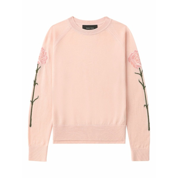 シモーネ・ロシャ レディース ニット&セーター アウター Floral-motif sweater Pink｜asty