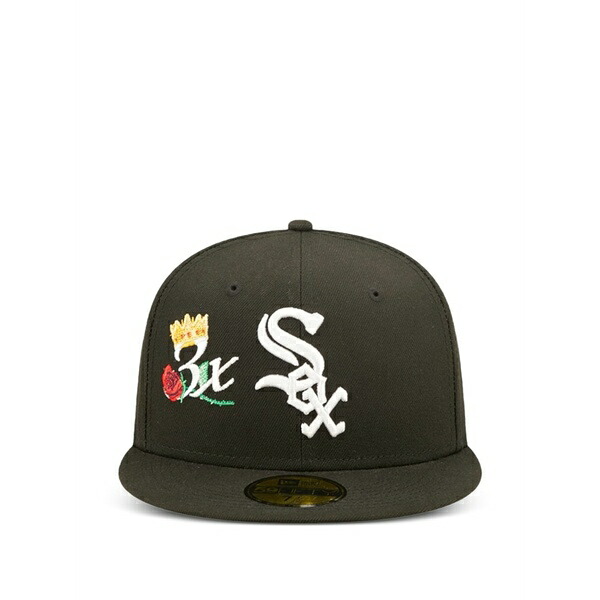 ニューエラ メンズ 帽子 アクセサリー X mlb chicago sox crown 3x champs 59fifty fitted hat Black｜asty
