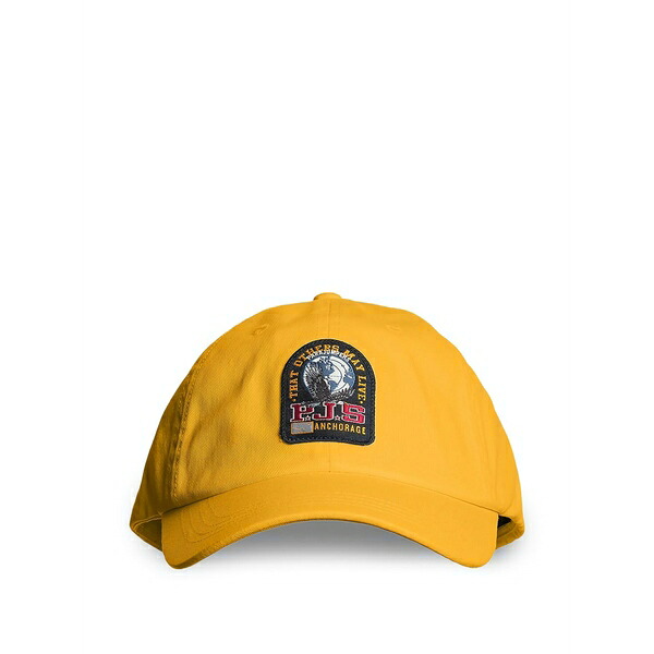 パラジャンパーズ メンズ かぶり笠 付属品 Logo-patch baseball cap Yellow