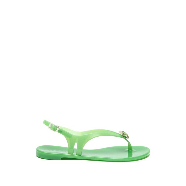 カサディ レディース サンダル シューズ Jelly flat sandals Green|asty