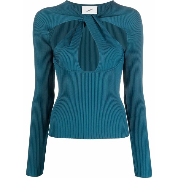 コペルニ レディース プルオーバー トップス Twisted cut-out sweater Blue