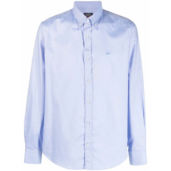 ポールアンドシャーク メンズ シャツ トップス Embroidered-logo shirt  Blue