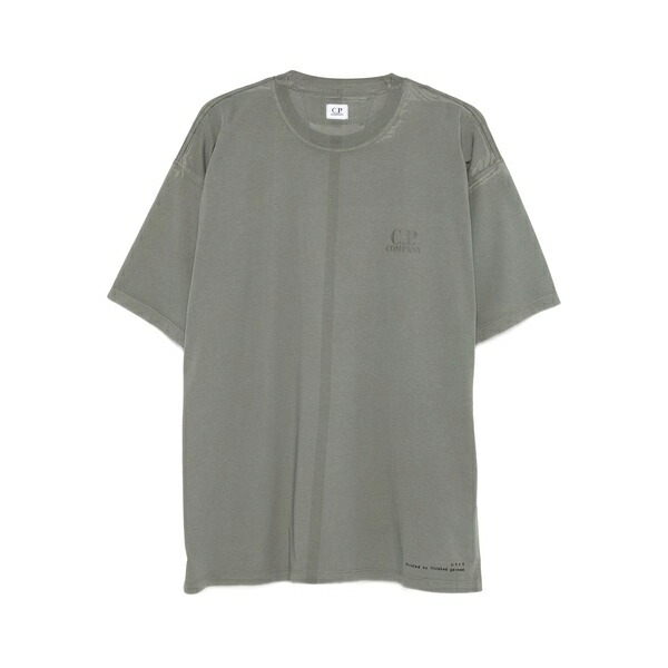 シーピーカンパニー メンズ Tシャツ トップス Cotton t-shirt Grey｜asty