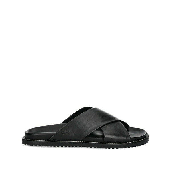 ポールアンドシャーク メンズ サンダル シューズ Leather slides Black