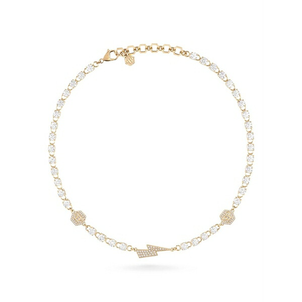 フィリッププレイン レディース ネックレス・チョーカー・ペンダントトップ アクセサリー Crystal-embellished necklace Gold｜asty