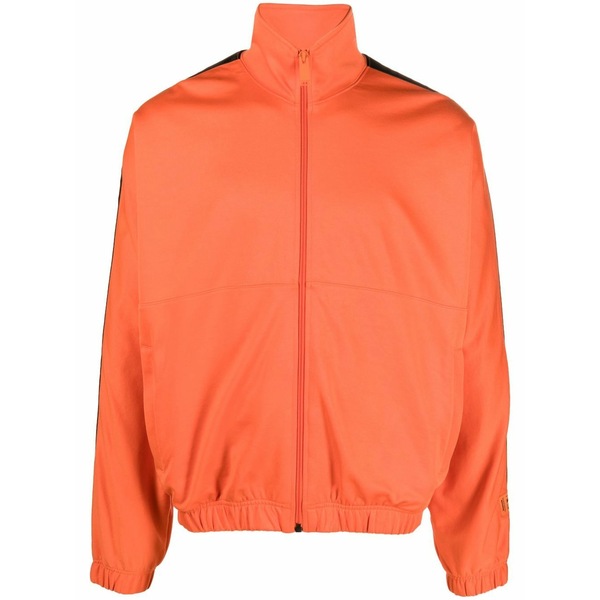 ヘロン プレストン メンズ ジャケット&ブルゾン アウター Logo-tape zip-up track jacket Orange|asty