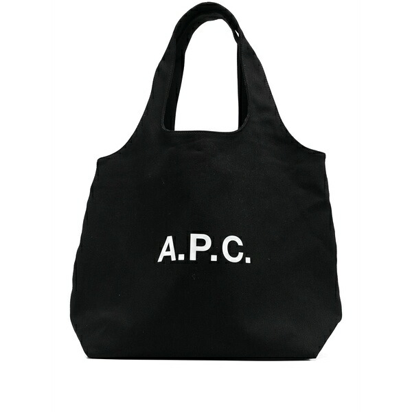 アーペーセー メンズ トートバッグ 御徒面子 Logo-print tote bag Black
