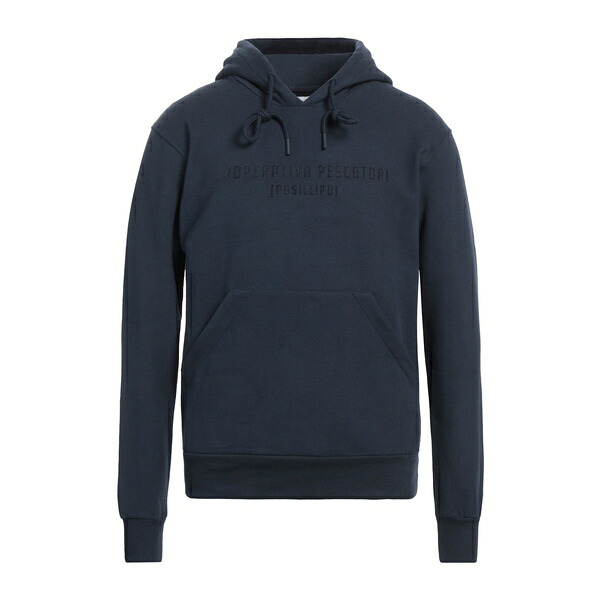 【貨物輸送無料】 コオペラティーヴァ ペスカトーリ ポシリポ メンズ パーカー・スウェットシャツ アウター Sweatshirts Blue