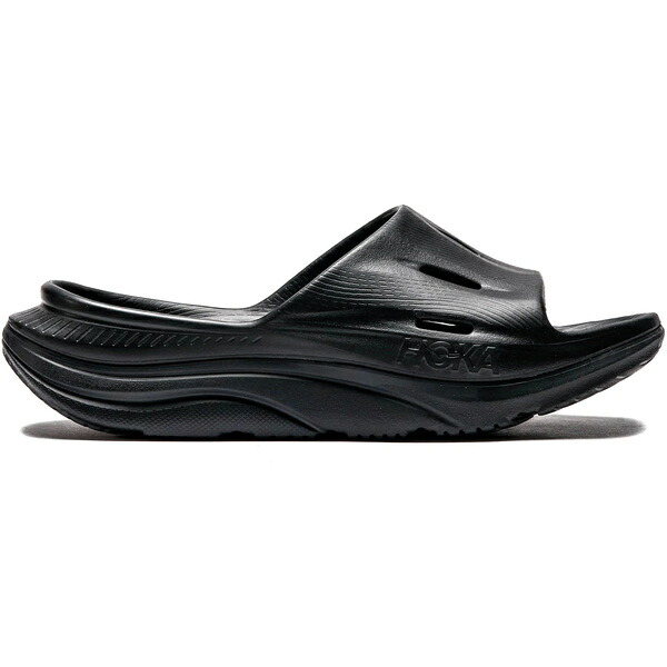 Hoka One One ホカオネオネ メンズ スニーカー 【Hoka One One Ora Recovery Slide 3 Black】 サイズ US_5(23.0cm) Black/Black｜asty