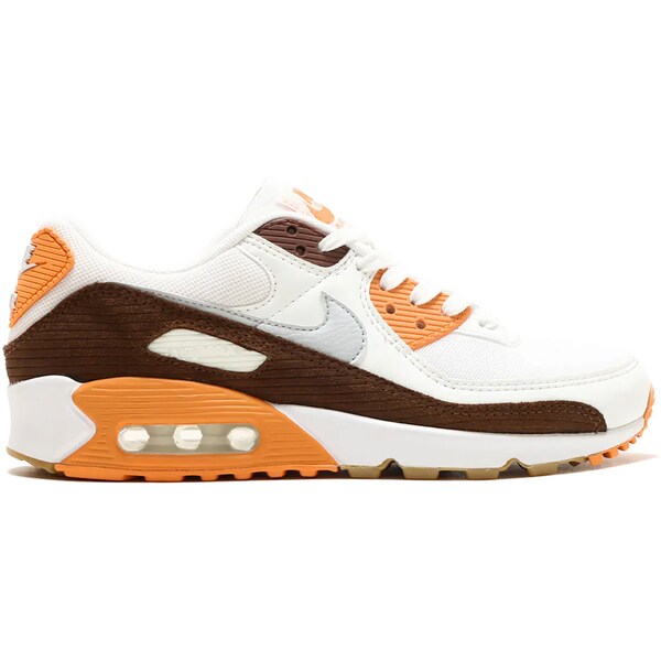 Nike ナイキ レディース スニーカー  【Nike Air Max 90 Brown Courduroy (Women)】  サイズ US_W_10 White/Summit White/Orange Trance/Pure Platinum