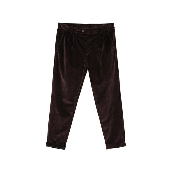 イレブンティ メンズ カジュアルパンツ ボトムス Pleated corduroy trousers Red|asty